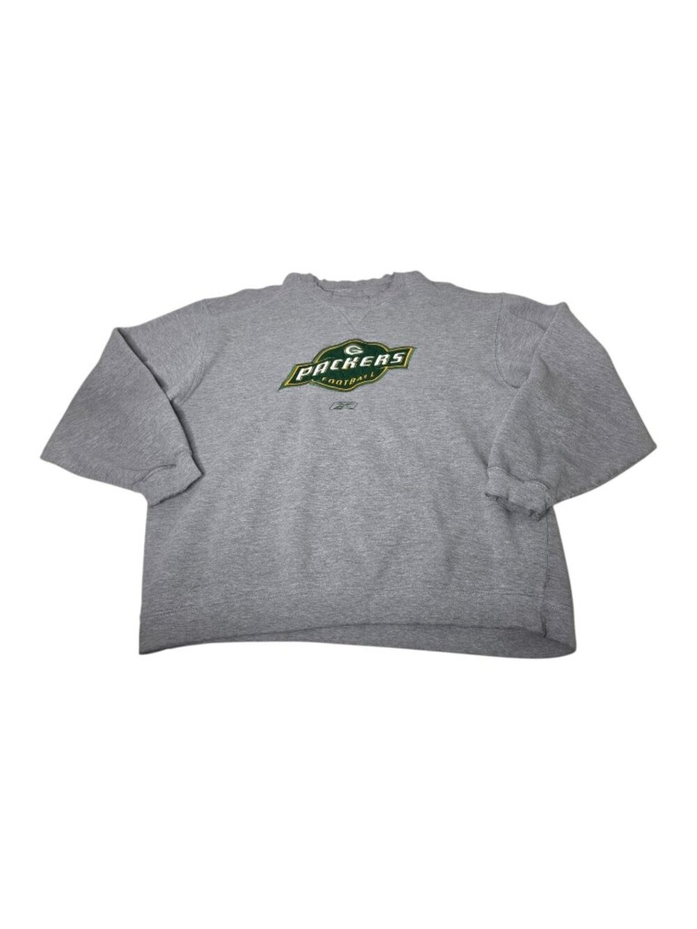 VTG Green Bay Packers Embroidered Sweatshirt Gray Men's XL NFL Reebok 90s Y2K